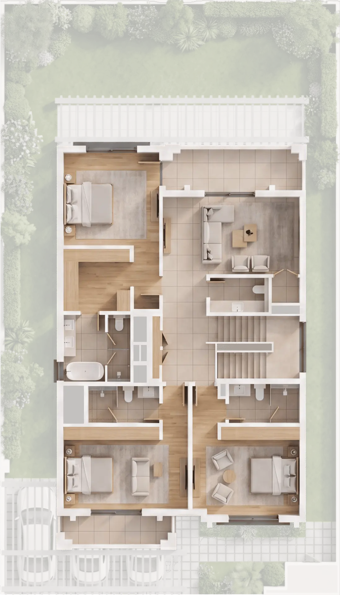 4-Bedroom Golf Homes — First Floor