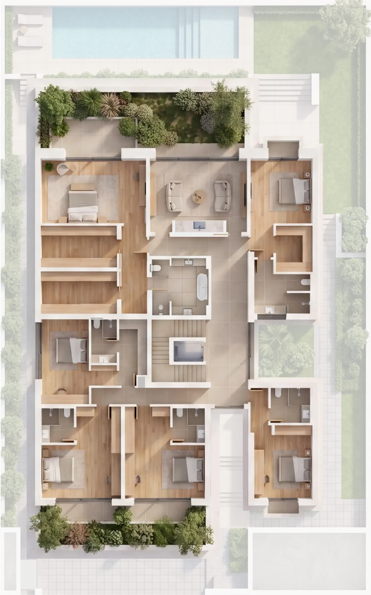 6-Bedroom Golf Mansions — First Floor