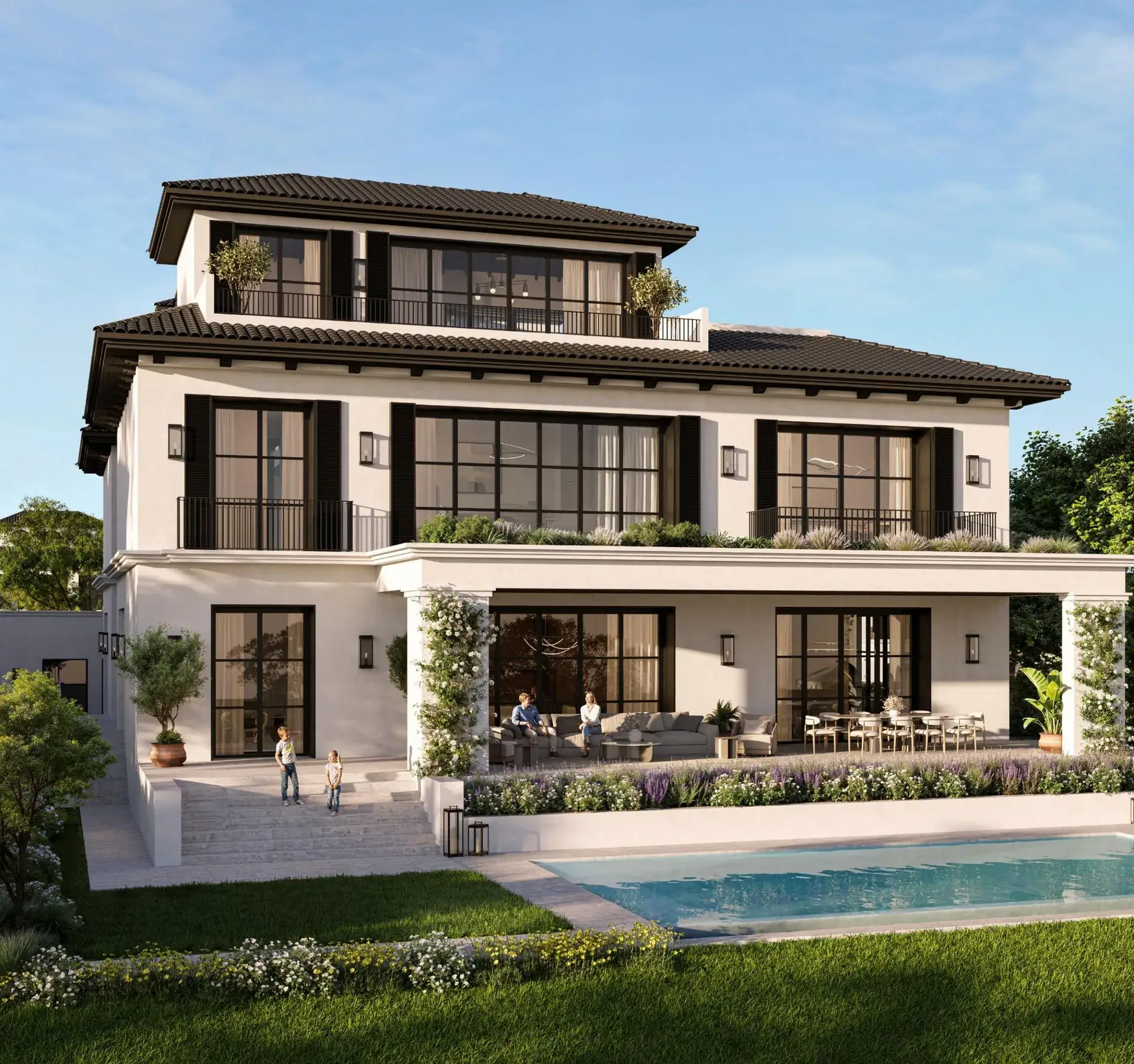 6-Bedroom Golf Mansions — exterior render by Modon Properties